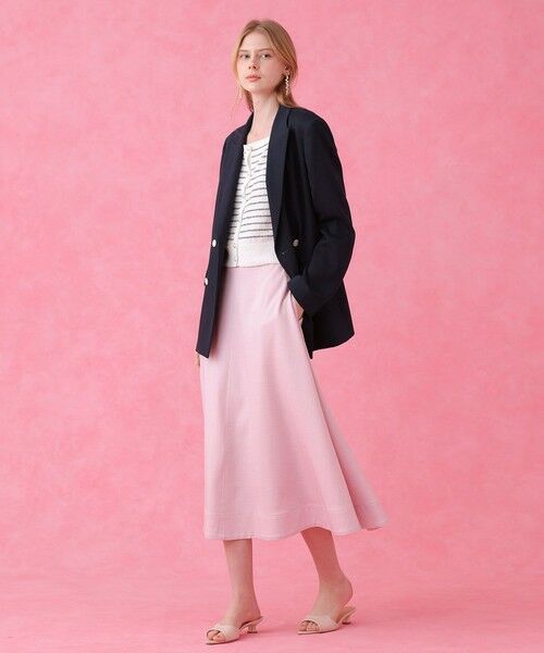 ANAYI / アナイ ミニ・ひざ丈スカート | 【セットアップ対応商品】オックスストレッチフレア スカート | 詳細7