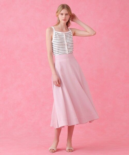 ANAYI / アナイ ミニ・ひざ丈スカート | 【セットアップ対応商品】オックスストレッチフレア スカート | 詳細8