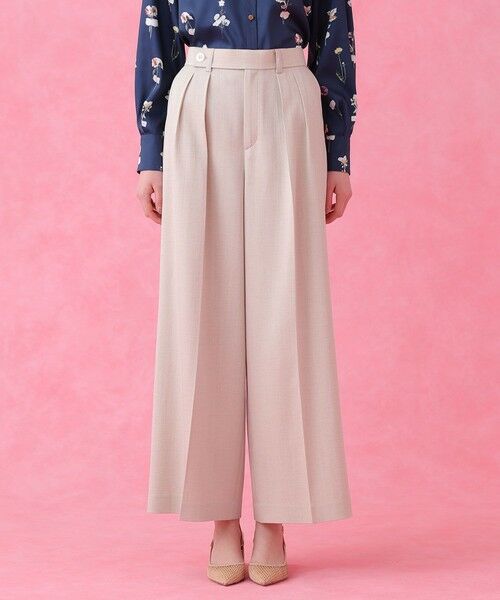 ANAYI / アナイ チノ・ワークパンツ | 【セットアップ対象商品】オックスストレッチタックワイドパンツ | 詳細1