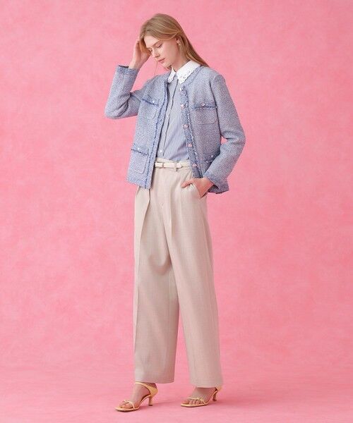 ANAYI / アナイ チノ・ワークパンツ | 【セットアップ対象商品】オックスストレッチタックワイドパンツ | 詳細10