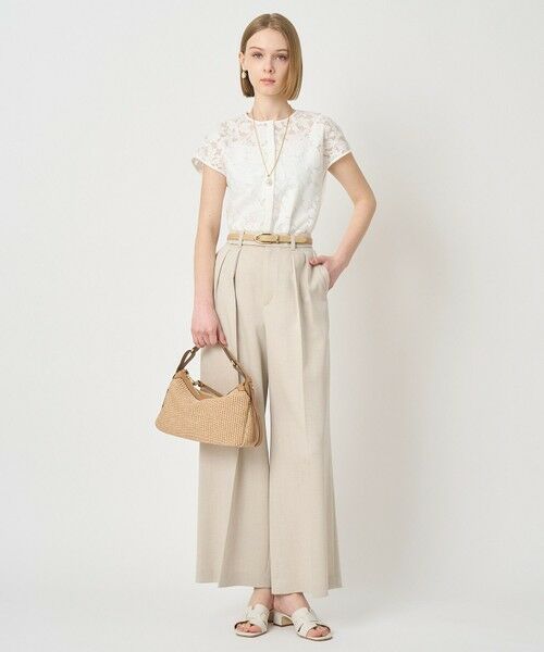 ANAYI / アナイ チノ・ワークパンツ | 【セットアップ対応商品】オックスストレッチタックワイドパンツ | 詳細12