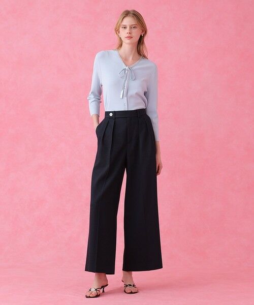 ANAYI / アナイ チノ・ワークパンツ | 【セットアップ対応商品】オックスストレッチタックワイドパンツ | 詳細28