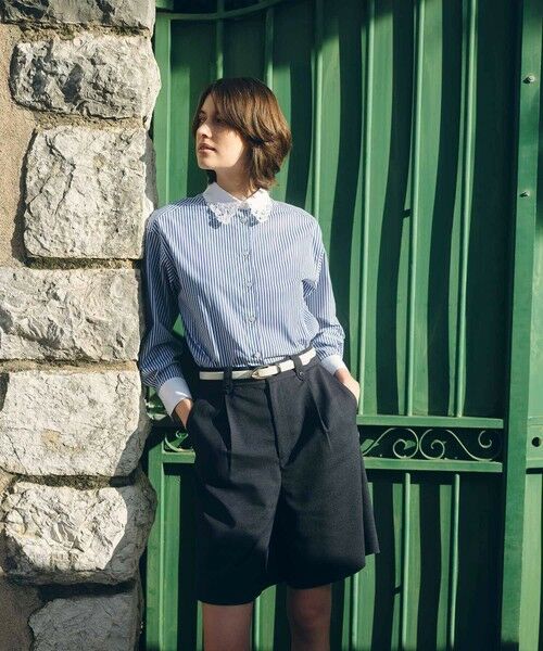 ANAYI / アナイ ショート・ハーフ・半端丈パンツ | 【セットアップ対応商品】シャークスキンハーフパンツ | 詳細8