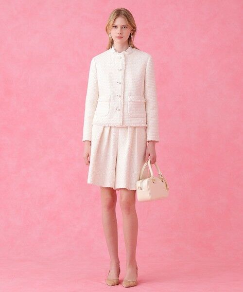 ANAYI / アナイ ショート・ハーフ・半端丈パンツ | 【セットアップ対象商品】ソフトベージュツイードキュロットパンツ | 詳細4