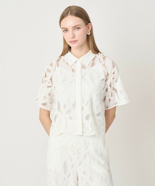 ANAYI / アナイ シャツ・ブラウス | 【セットアップ対応商品】リーフコード刺繍半袖 ブラウス | 詳細4