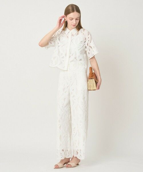 ANAYI / アナイ シャツ・ブラウス | 【セットアップ対応商品】リーフコード刺繍半袖 ブラウス | 詳細7