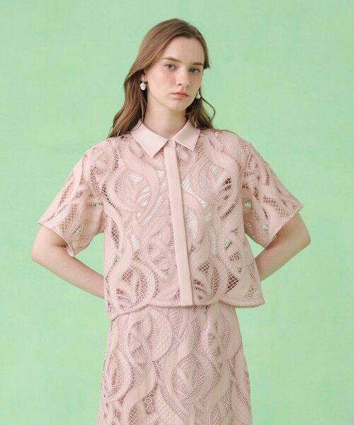 ANAYI / アナイ シャツ・ブラウス | 【セットアップ対応商品】リーフコード刺繍半袖 ブラウス | 詳細15