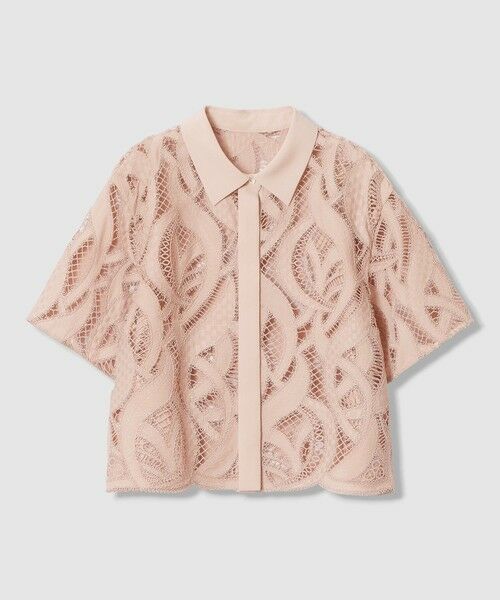 ANAYI / アナイ シャツ・ブラウス | 【セットアップ対象商品】リーフコード刺繍半袖 ブラウス（pink (41)）