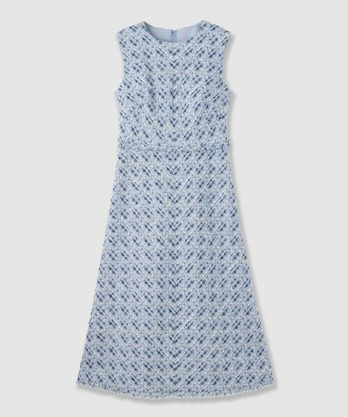 ANAYI / アナイ ミニ丈・ひざ丈ワンピース | 【Eternal Line 2026】ミックスツイードノースリーブワンピース（blue mix (68)）