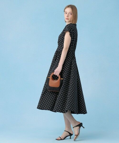 ANAYI / アナイ ロング・マキシ丈ワンピース | モノトーンドットジャガードフレア ワンピース | 詳細14