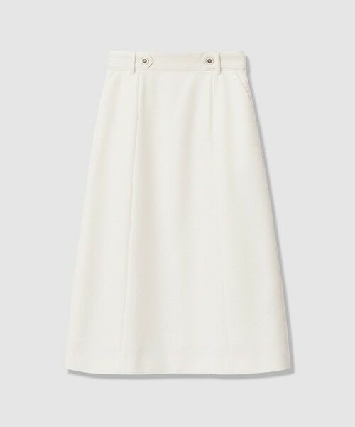 ANAYI / アナイ ミニ・ひざ丈スカート | ブライトツイルベルト釦Aライン スカート | 詳細8