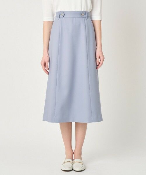 ANAYI / アナイ ミニ・ひざ丈スカート | ブライトツイルベルト釦Aライン スカート | 詳細20