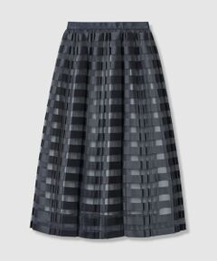 ボーダージャガードプリーツ スカート