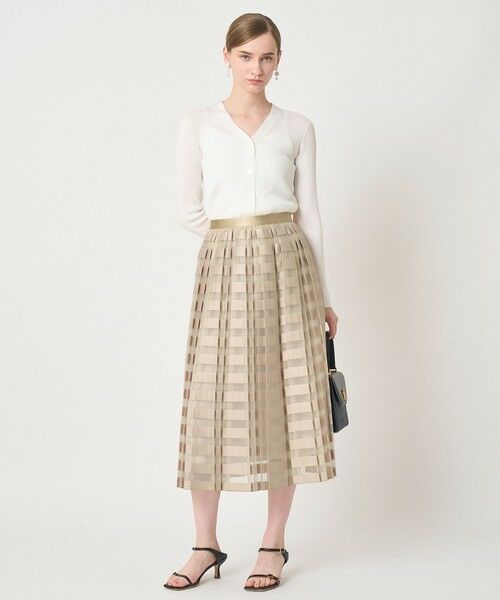 ANAYI / アナイ ロング・マキシ丈スカート | ボーダージャガードプリーツ スカート | 詳細3