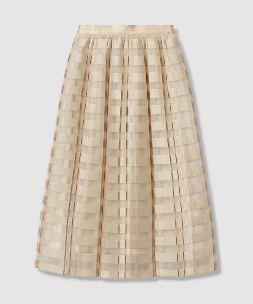 ANAYI / アナイ ロング・マキシ丈スカート | ボーダージャガードプリーツ スカート（beige (11)）