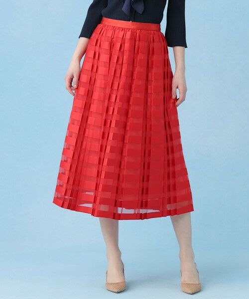 ANAYI / アナイ ロング・マキシ丈スカート | ボーダージャガードプリーツ スカート | 詳細13