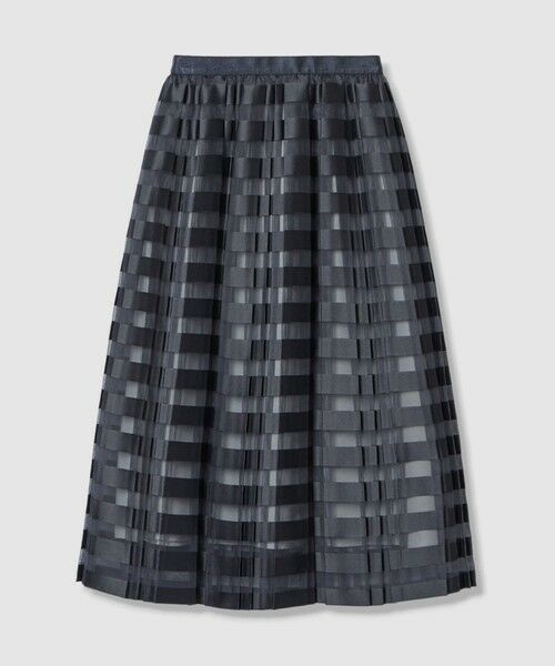 ANAYI / アナイ ロング・マキシ丈スカート | ボーダージャガードプリーツ スカート（navy (65)）