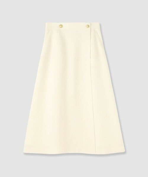 ANAYI / アナイ ミニ・ひざ丈スカート | ライトスラブAラインスカート（white (01)）