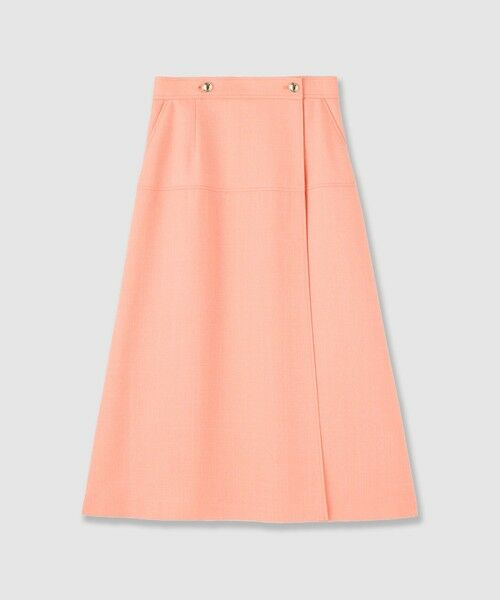 ANAYI / アナイ ミニ・ひざ丈スカート | ライトスラブAラインスカート（coral (32)）