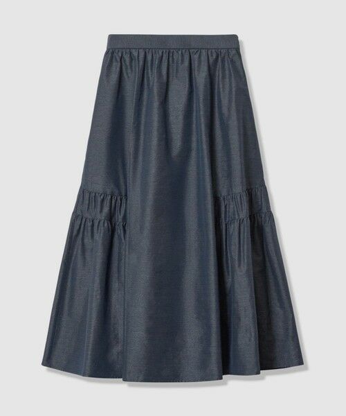 ANAYI / アナイ ロング・マキシ丈スカート | タフタサイドティアードスカート(indigo (66))