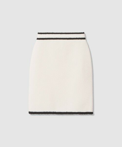 ANAYI / アナイ ロング・マキシ丈スカート | 【セットアップ対象商品】コットンブークレ配色 スカート（white mix (08)）