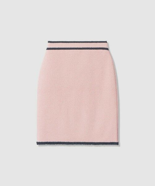 ANAYI / アナイ ロング・マキシ丈スカート | 【セットアップ対象商品】コットンブークレ配色 スカート（pink (41)）