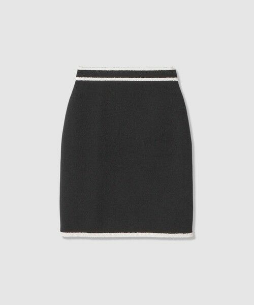 ANAYI / アナイ ロング・マキシ丈スカート | 【セットアップ対象商品】コットンブークレ配色 スカート（black mix (98)）