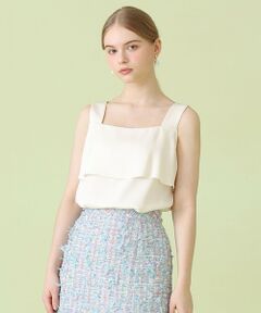 ANAYI / アナイ シャツ・ブラウス | 【セットアップ対象商品】ストレッチダブルサテンキャミソール