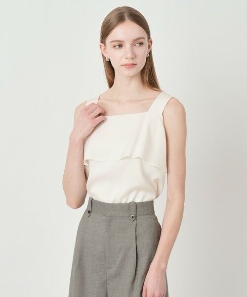 ANAYI / アナイ シャツ・ブラウス | 【セットアップ対応商品】ストレッチダブルサテンキャミソール | 詳細1