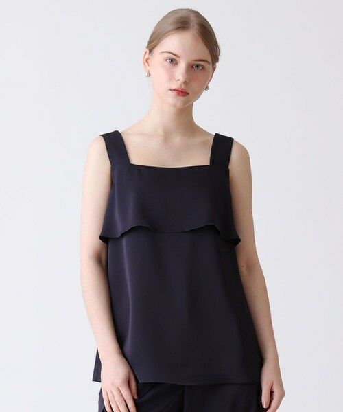 ANAYI / アナイ シャツ・ブラウス | 【セットアップ対象商品】ストレッチダブルサテンキャミソール（navy (65)）