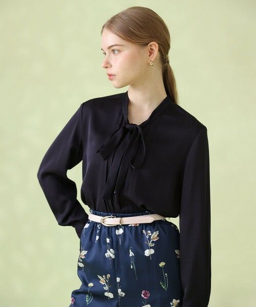 ANAYI / アナイ シャツ・ブラウス | 【セットアップ対象商品】ストレッチダブルサテンボウタック ブラウス | 詳細7