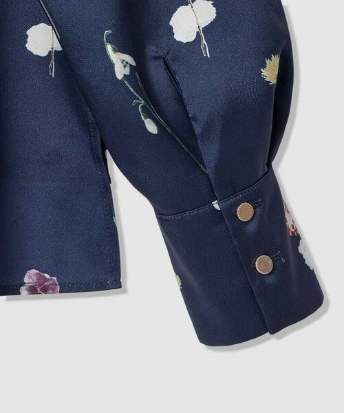 ANAYI / アナイ シャツ・ブラウス | ボタニカルサテンプリントスカーフタイ ブラウス | 詳細11