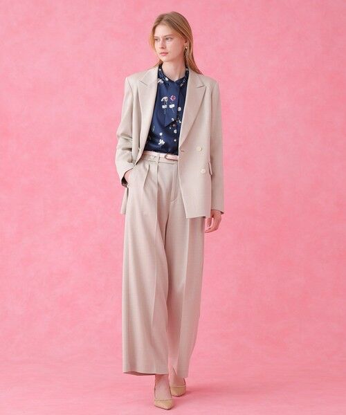 ANAYI / アナイ シャツ・ブラウス | ボタニカルサテンプリントスカーフタイ ブラウス | 詳細18