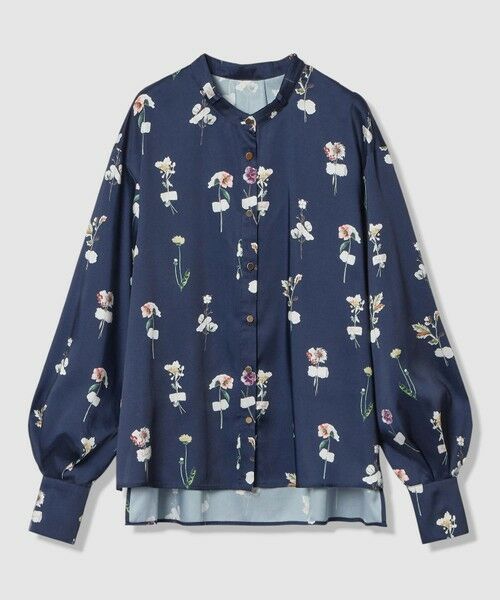 ANAYI / アナイ シャツ・ブラウス | ボタニカルサテンプリントスカーフタイ ブラウス | 詳細4