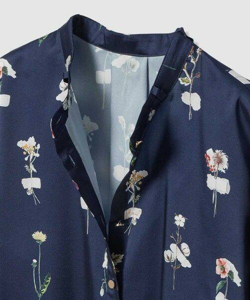 ANAYI / アナイ シャツ・ブラウス | ボタニカルサテンプリントスカーフタイ ブラウス | 詳細8