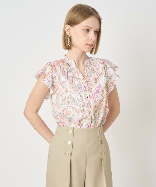 ANAYI / アナイ シャツ・ブラウス | ペイントペイズリープリントフレア ブラウス | 詳細14