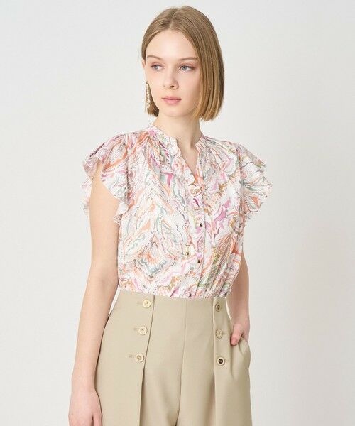 ANAYI / アナイ シャツ・ブラウス | ペイントペイズリープリントフレア ブラウス | 詳細15