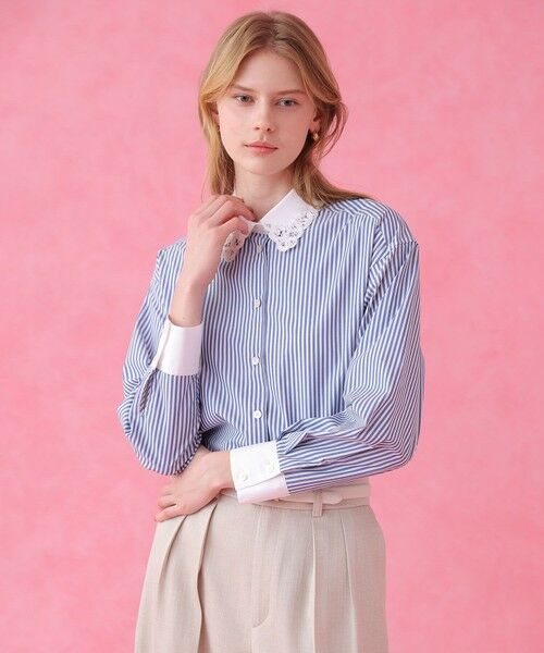 ANAYI / アナイ シャツ・ブラウス | コットンブロード衿刺繍シャツ | 詳細1