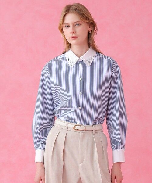 ANAYI / アナイ シャツ・ブラウス | コットンブロード衿刺繍シャツ | 詳細3