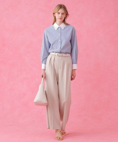 ANAYI / アナイ シャツ・ブラウス | コットンブロード衿刺繍シャツ | 詳細5