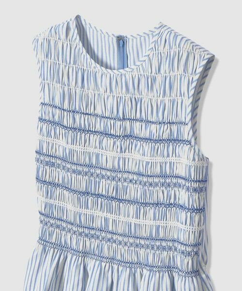 ANAYI / アナイ ミニ丈・ひざ丈ワンピース | カラーストライプスモッキング ワンピース | 詳細2