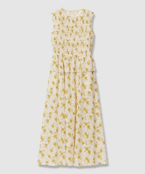 ANAYI / アナイ ミニ丈・ひざ丈ワンピース | フラワードットプリントスモッキング ワンピース | 詳細5