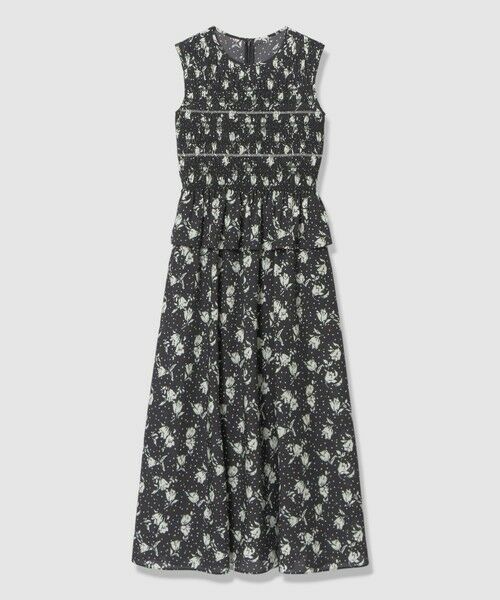 ANAYI / アナイ ミニ丈・ひざ丈ワンピース | フラワードットプリントスモッキング ワンピース | 詳細15