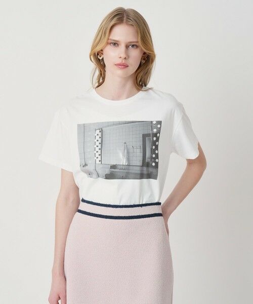 ANAYI / アナイ Tシャツ | コットン天竺フォトプリントTシャツ（white (06)）