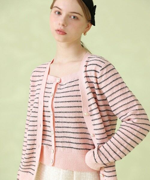 ANAYI / アナイ カーディガン・ボレロ | パウダーボーダー Vカーディガン | 詳細7