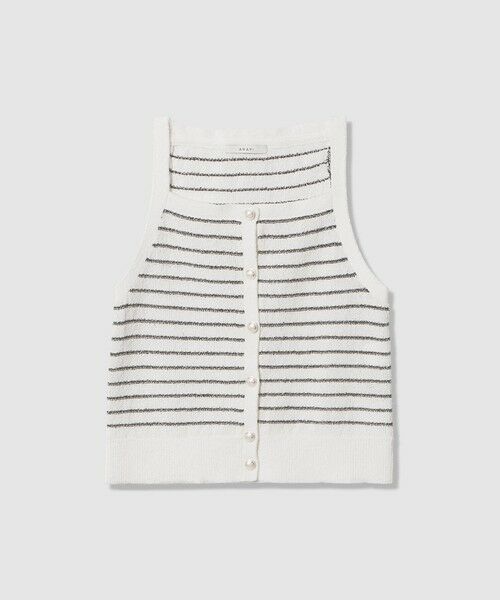 ANAYI / アナイ ニット・セーター | パウダーボーダーキャミプルオーバー(off white (02))