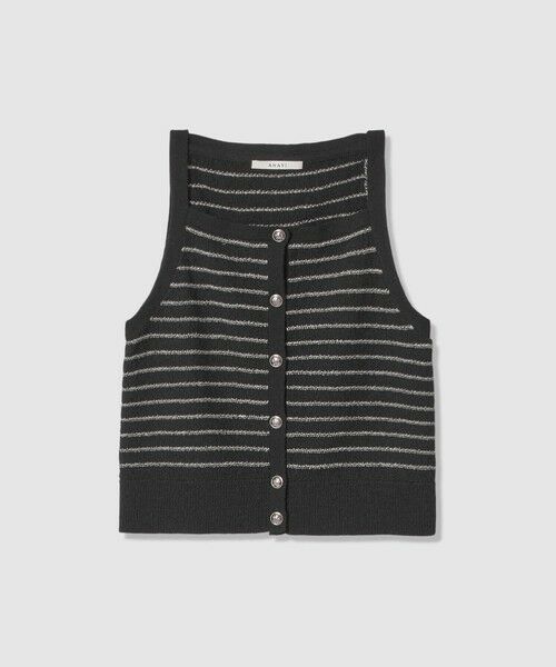 ANAYI / アナイ ニット・セーター | パウダーボーダーキャミプルオーバー(black (95))