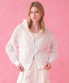 ANAYI / アナイ パーカー | チュールコードレースフーディブルゾン