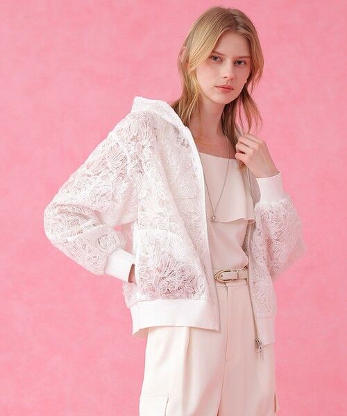 ANAYI / アナイ パーカー | チュールコードレースフーディブルゾン | 詳細2