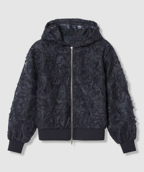 ANAYI / アナイ パーカー | チュールコードレースフーディブルゾン（navy (65)）